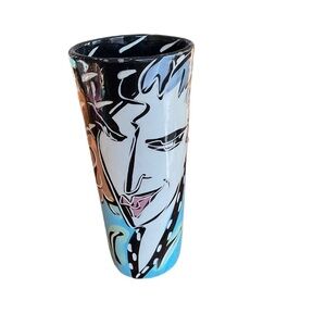 VTG Jude Odell Studio Pottery - 1990’s Ceramic Art Signed - two sided Face Vase